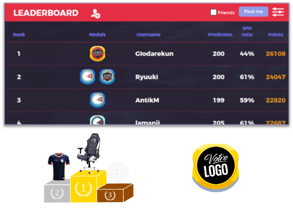 leaderboard and rewards illustration
